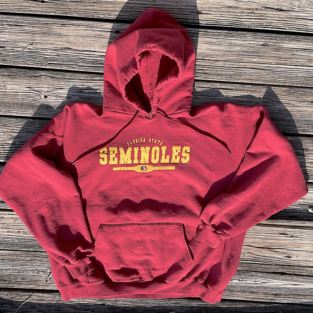 Vintage Briar Creek Florida State Seminoles Hooded Sweatshirt Red